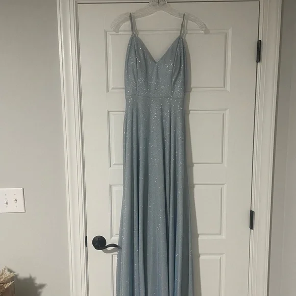 Light blue sparkle prom dress - Picture 7 of 9